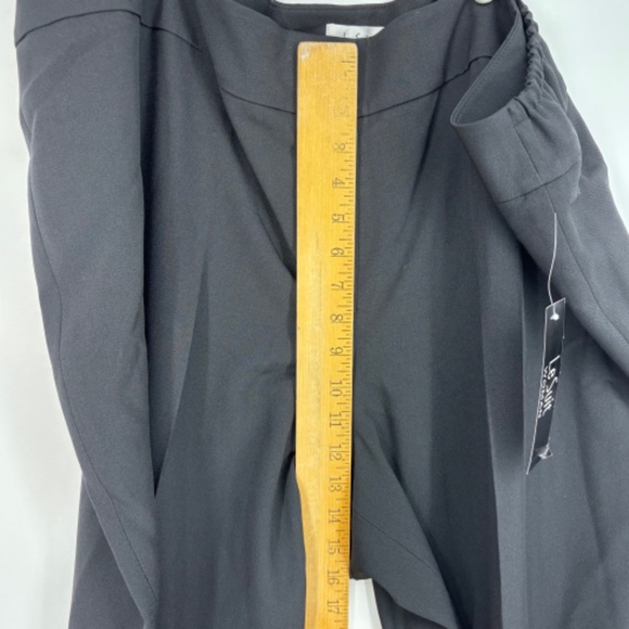 Le Suit Womens 24W Single Button Blazer Slim Fit Pants Suit Black Office Career - Picture 16 of 16